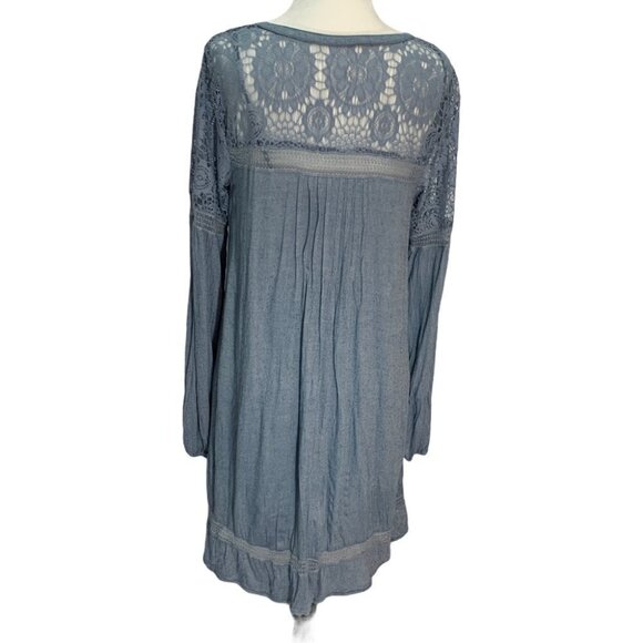 ABERCROMBIE & Fitch Chambray Blue Midi Dress Lined S - Picture 7 of 13